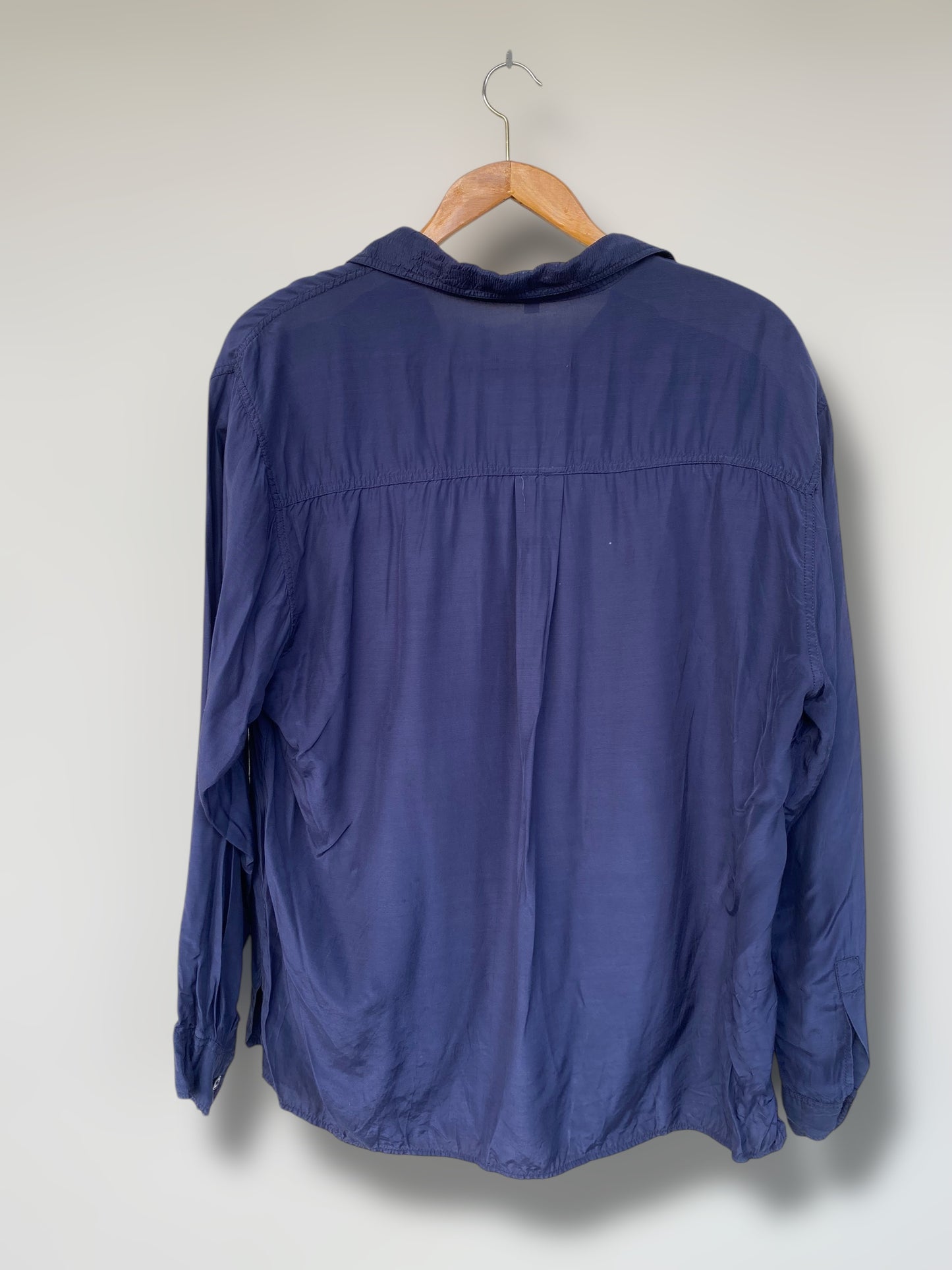 Stefanel blue viscose shirt