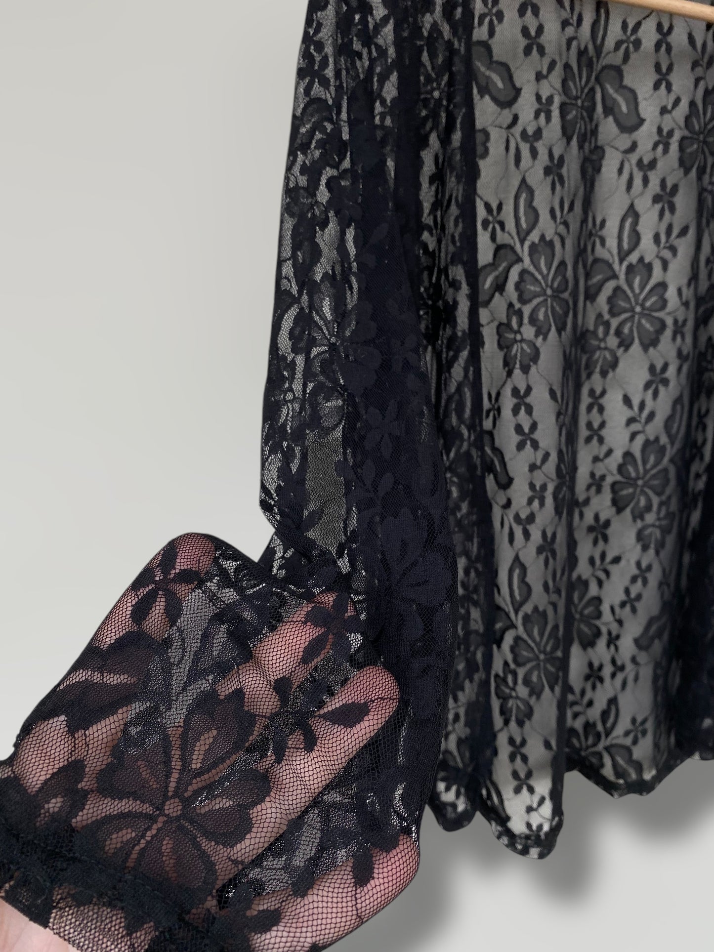 Black lace cardigan