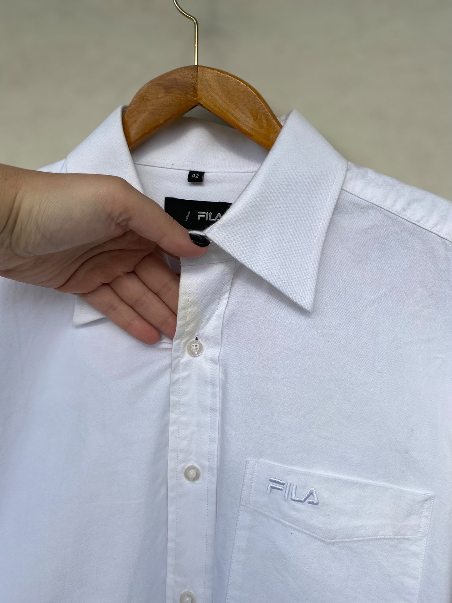 Fila vintage heavy cotton white shirt