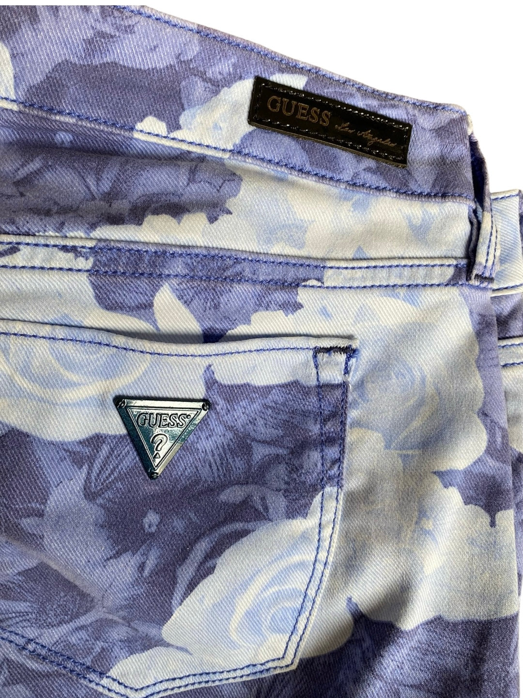 Vintage floral skinny GUESS super low waist