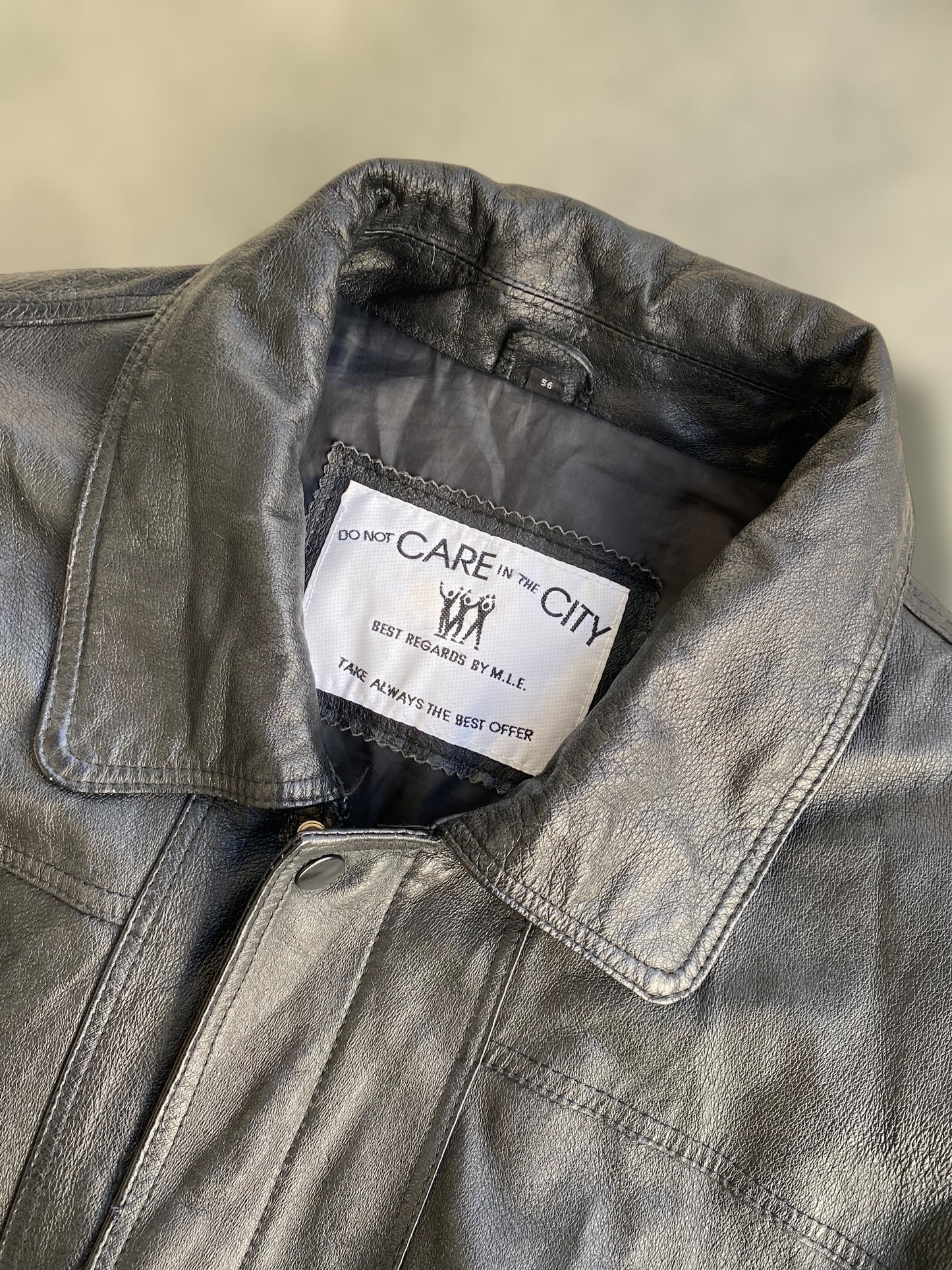 Black bomber leather jacket 2 in 1
