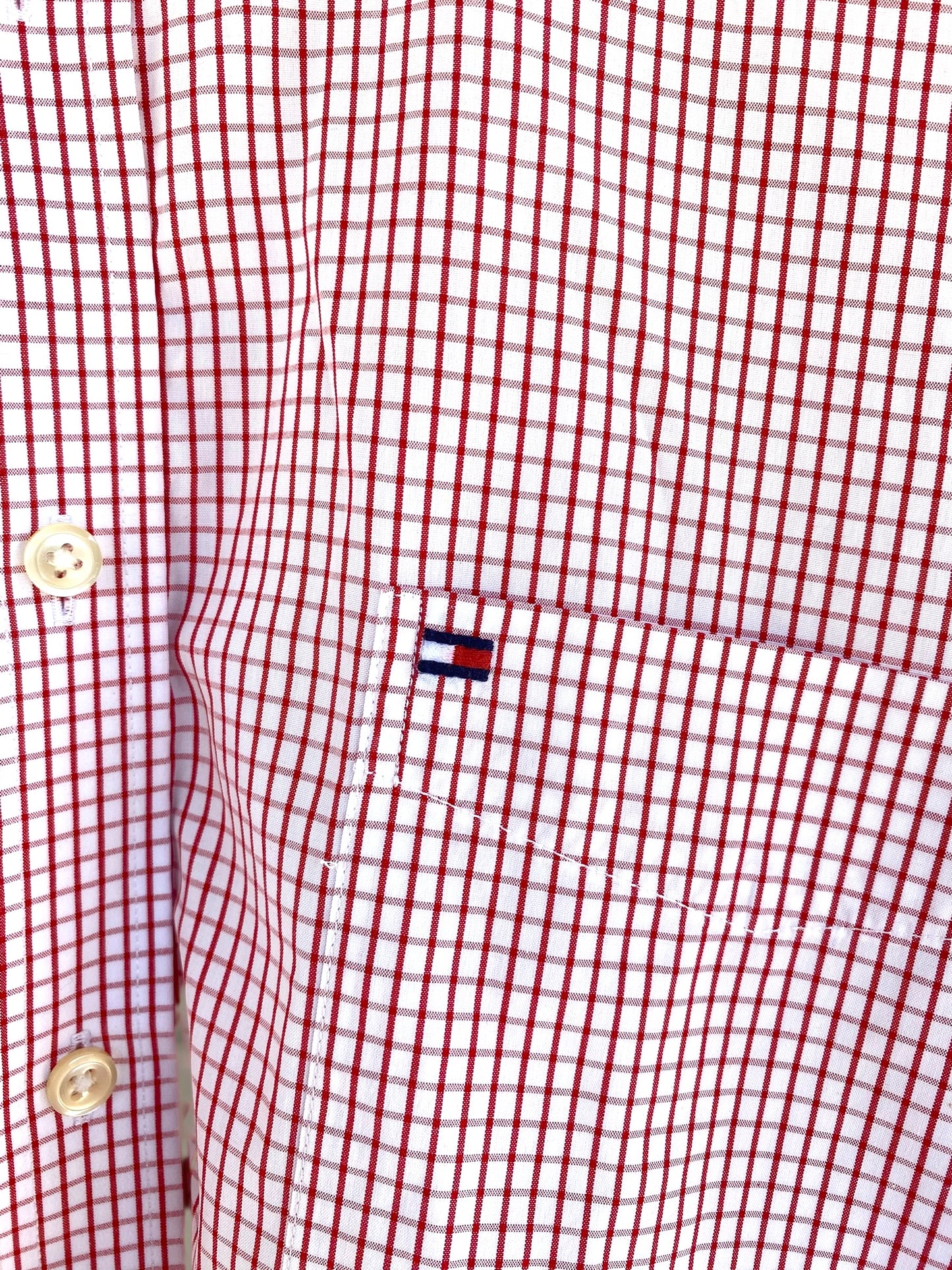 Tommy Hilfiger checkered red with white shirt