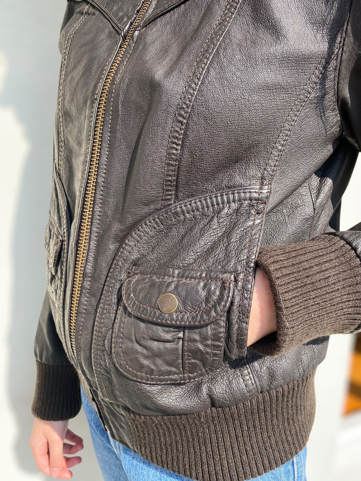Brown vintage Yessica leather jacket