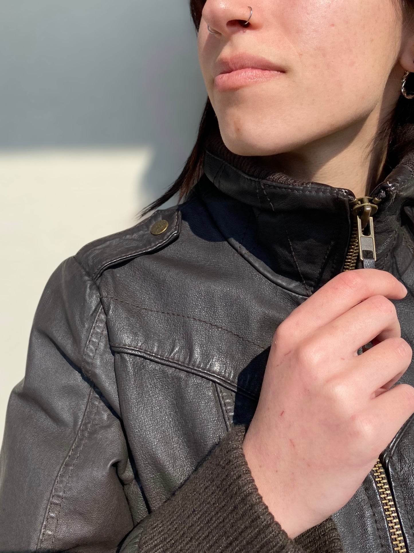 Brown vintage Yessica leather jacket
