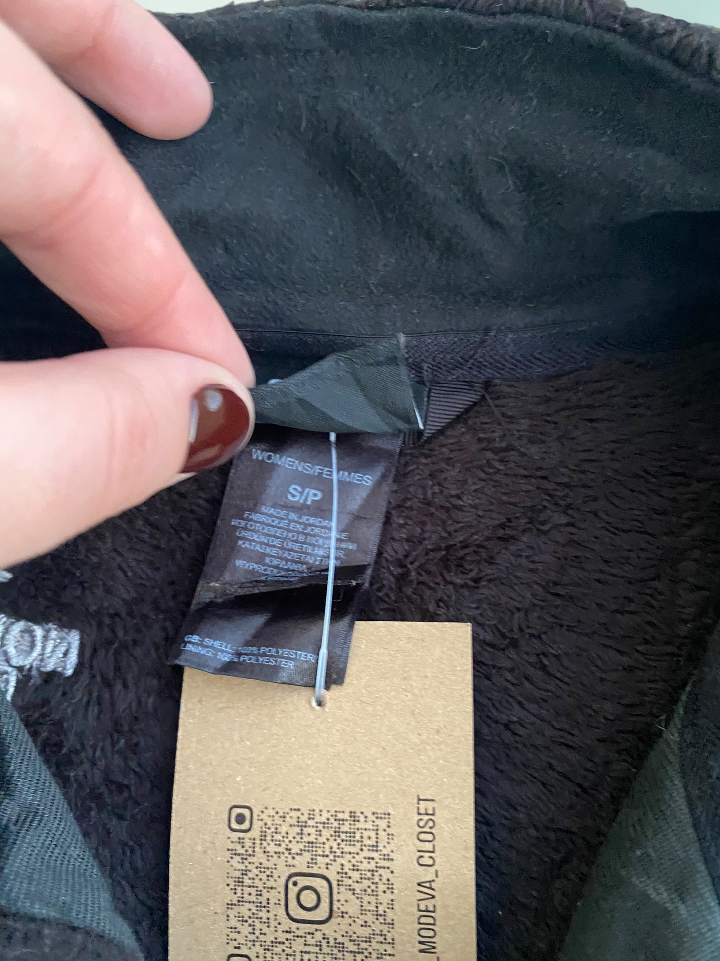 The north face furry black fleece