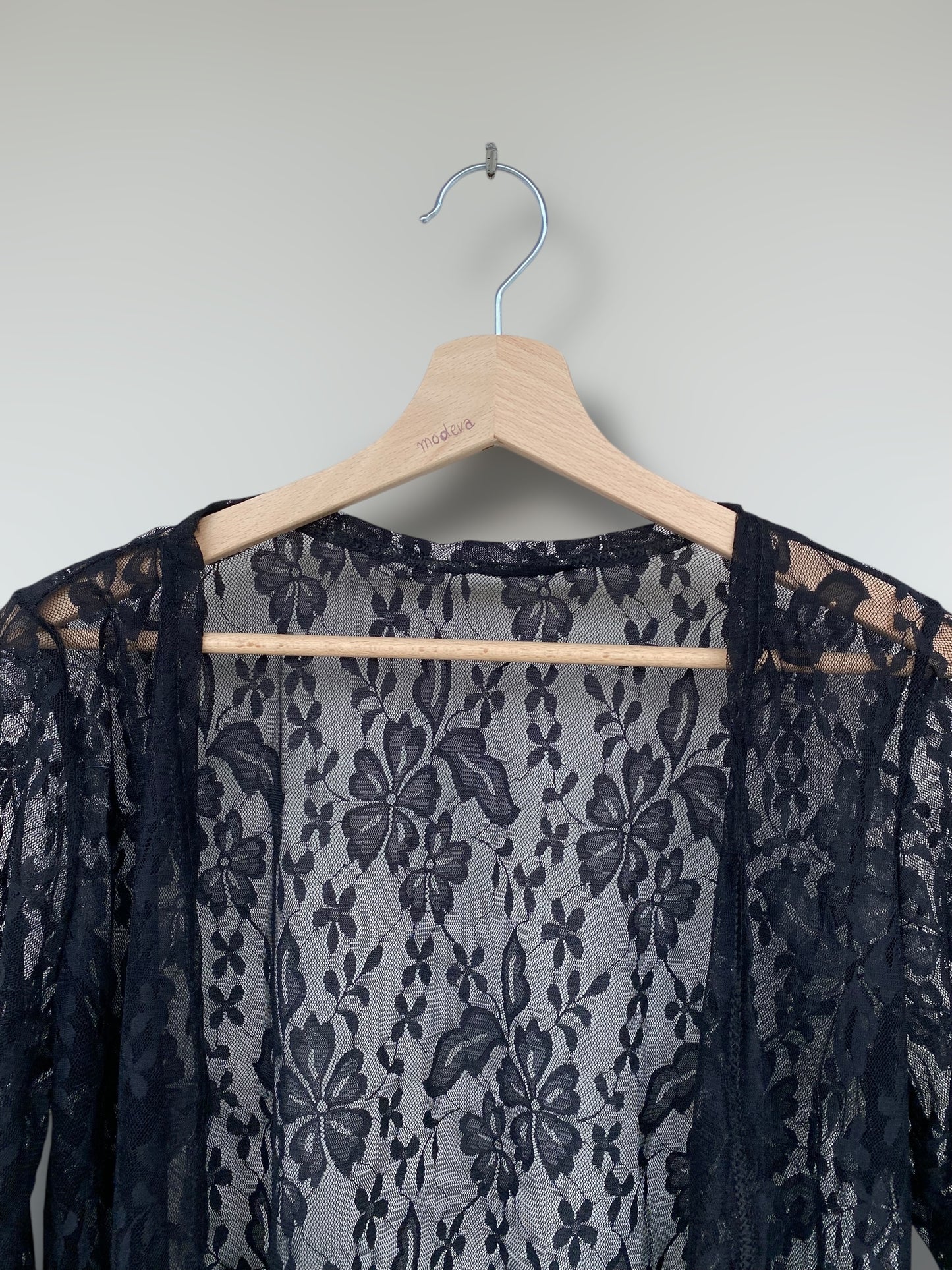Black lace cardigan
