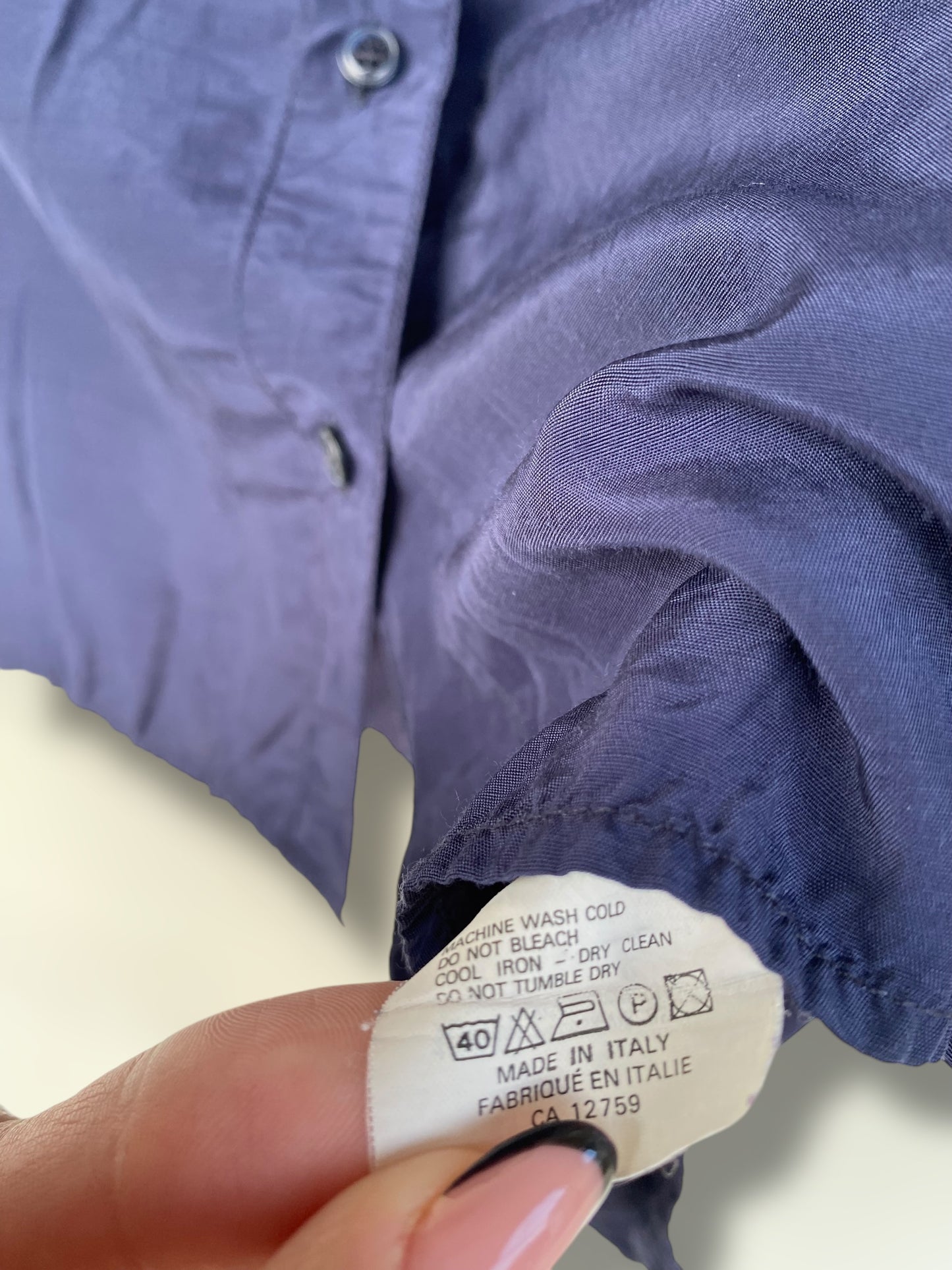 Stefanel blue viscose shirt