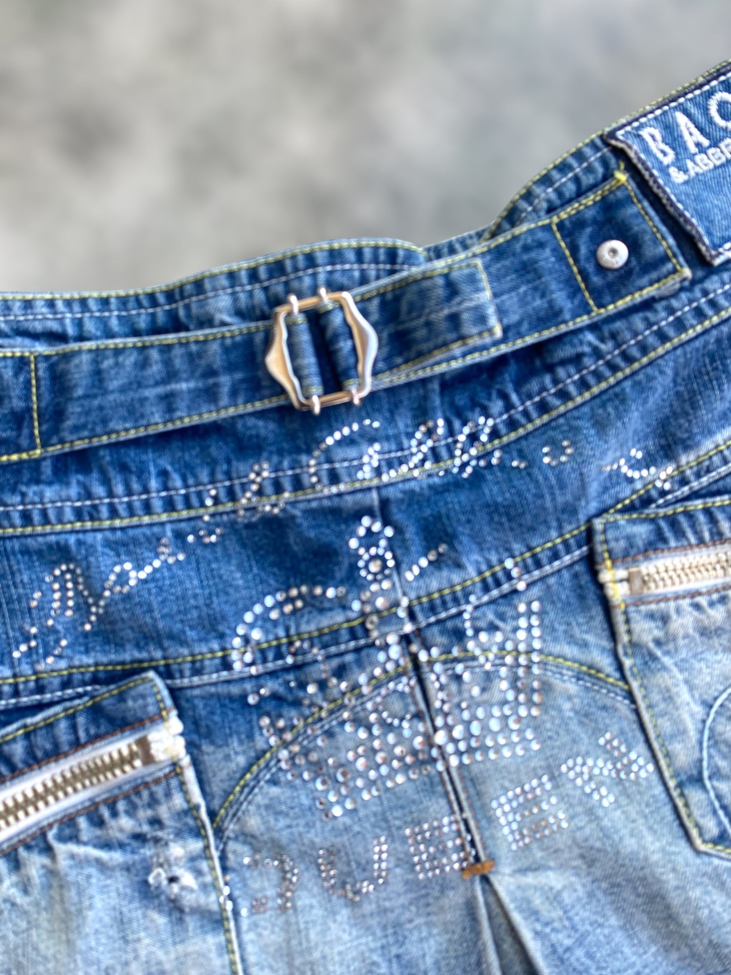 00s queen jeans mini skirt