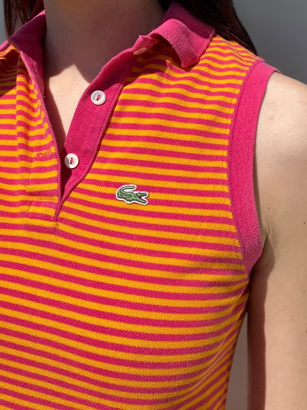 Lacoste vintage striped polo mini dress