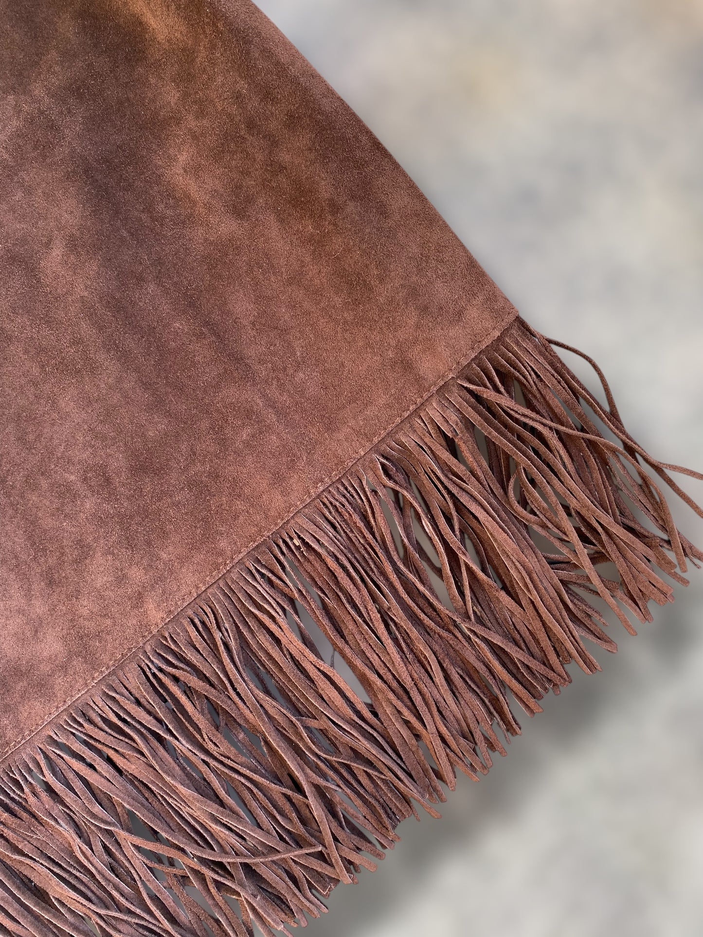 Vintage western suede leather skirt