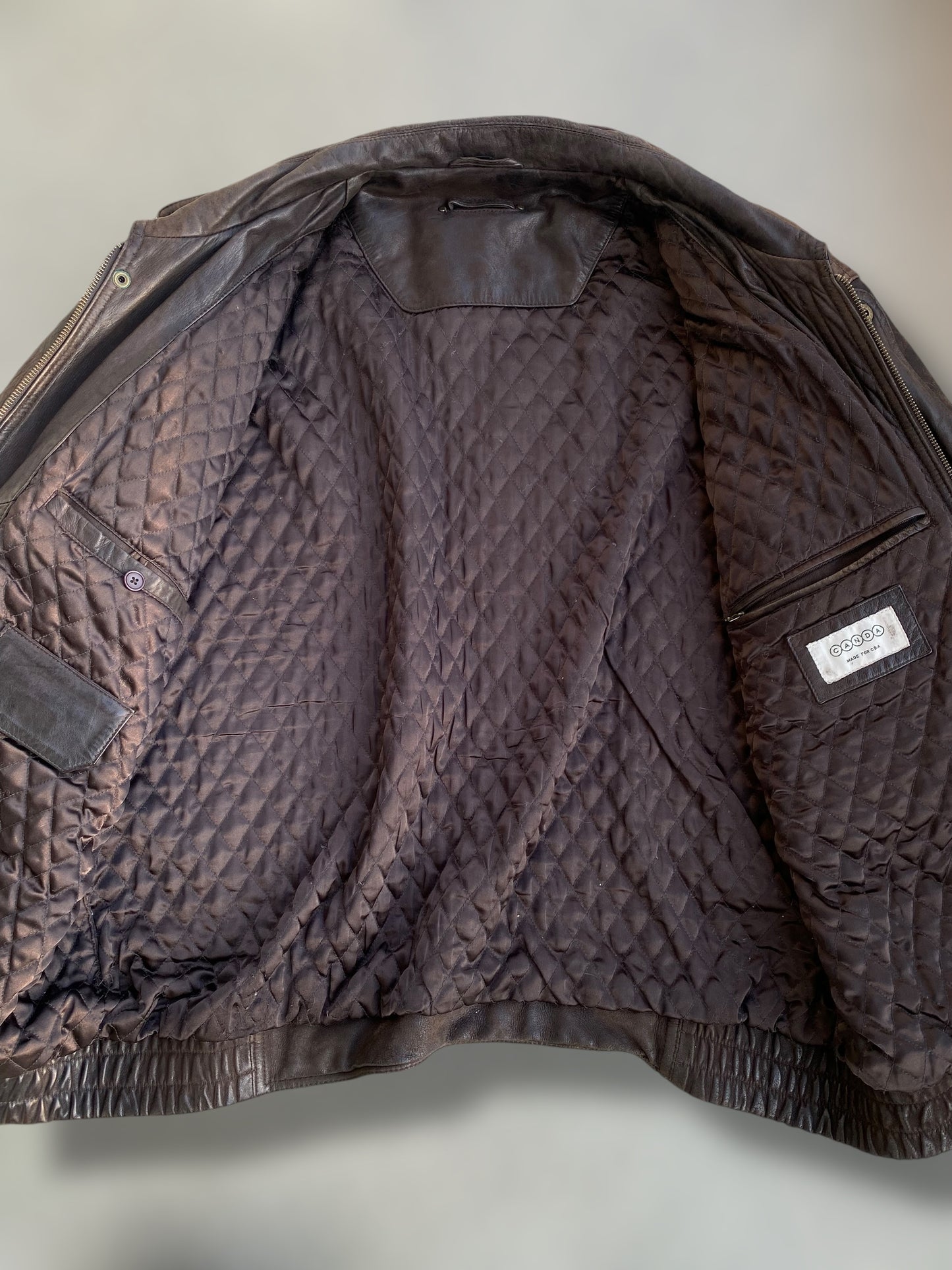 Dusty brown vintage CANDA bomber jacket