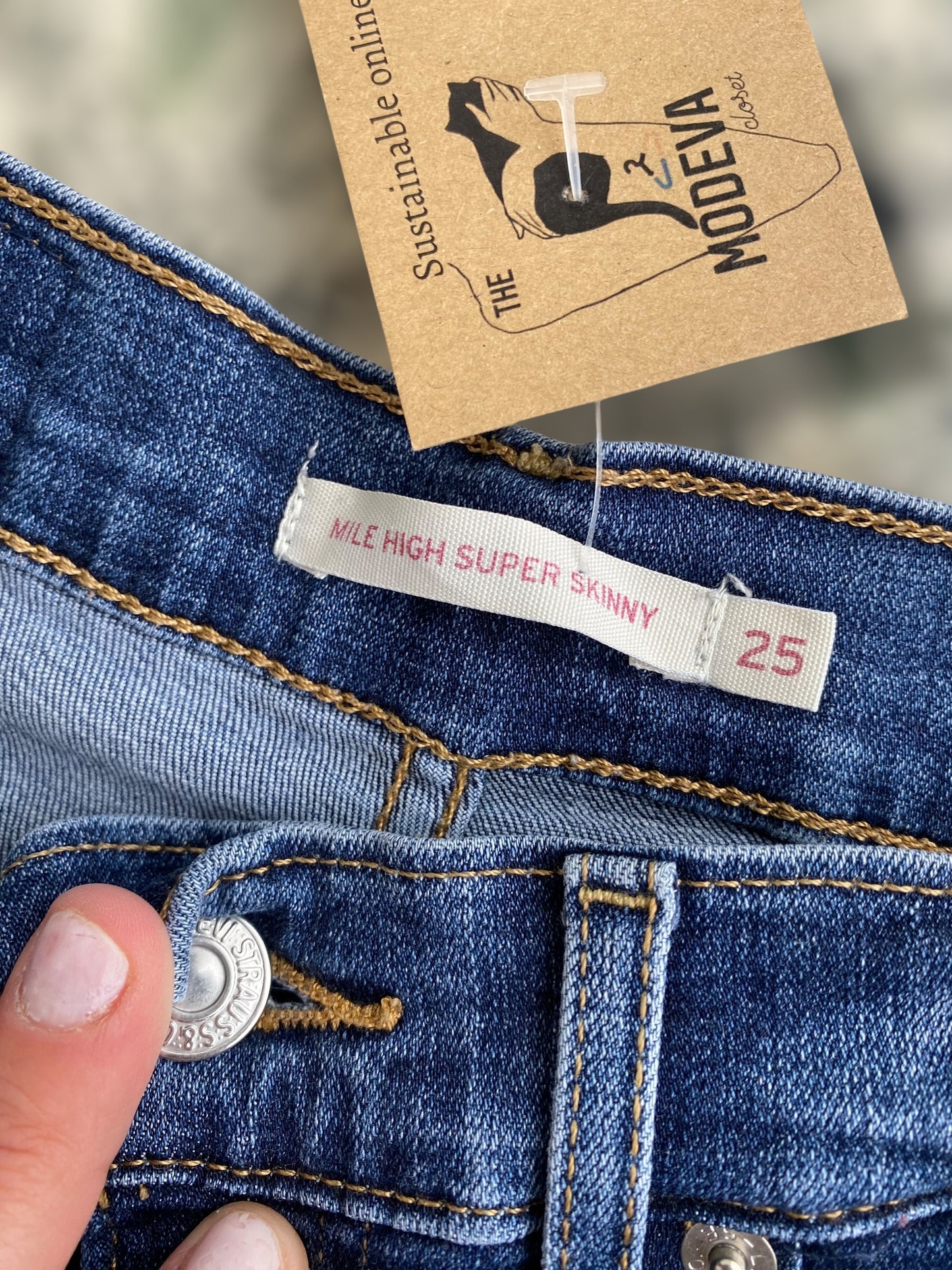Levi’s mile high super skinny jean (xs-s)