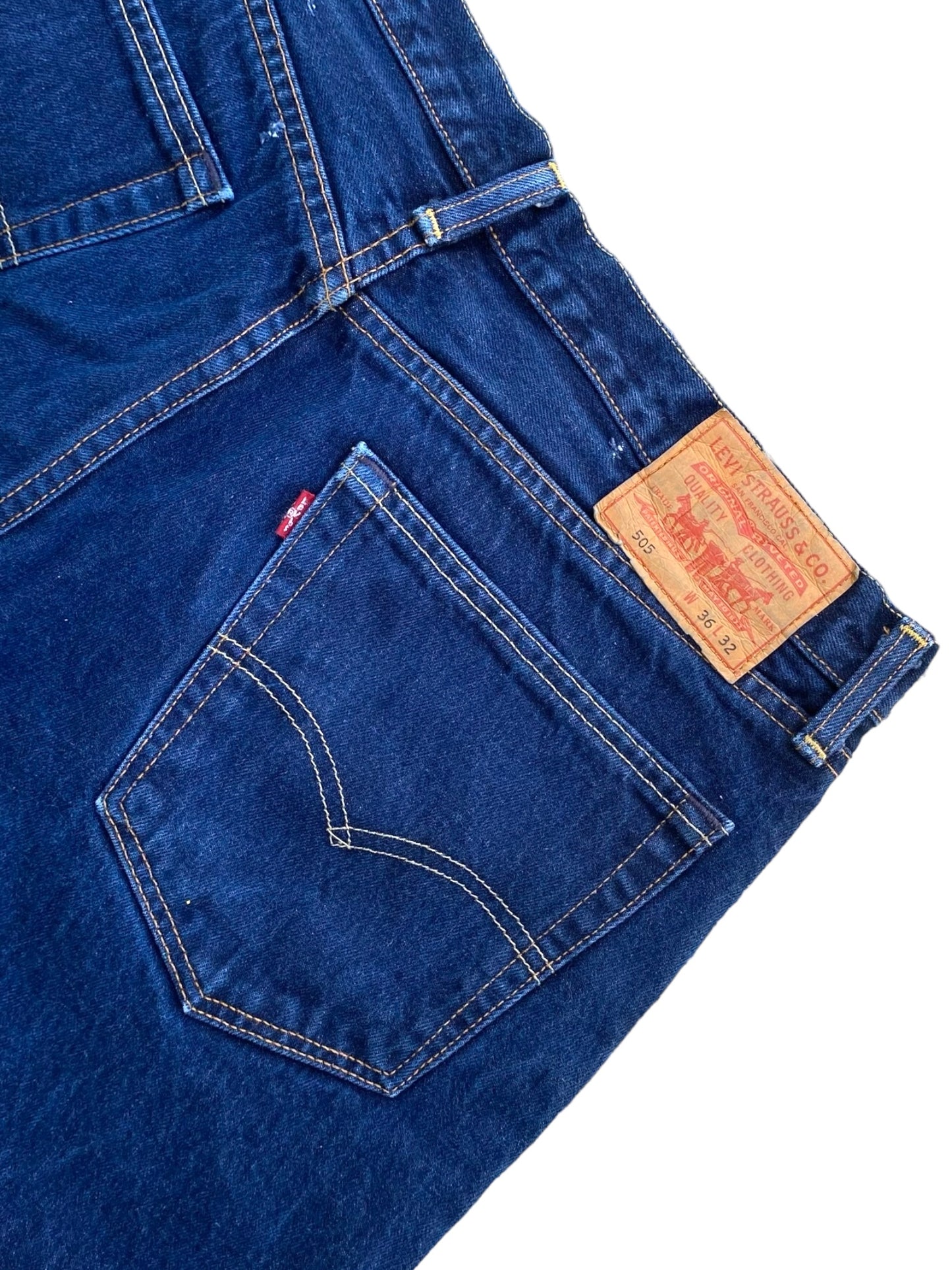 Vintage Levi’s 505 dark washed short jeans