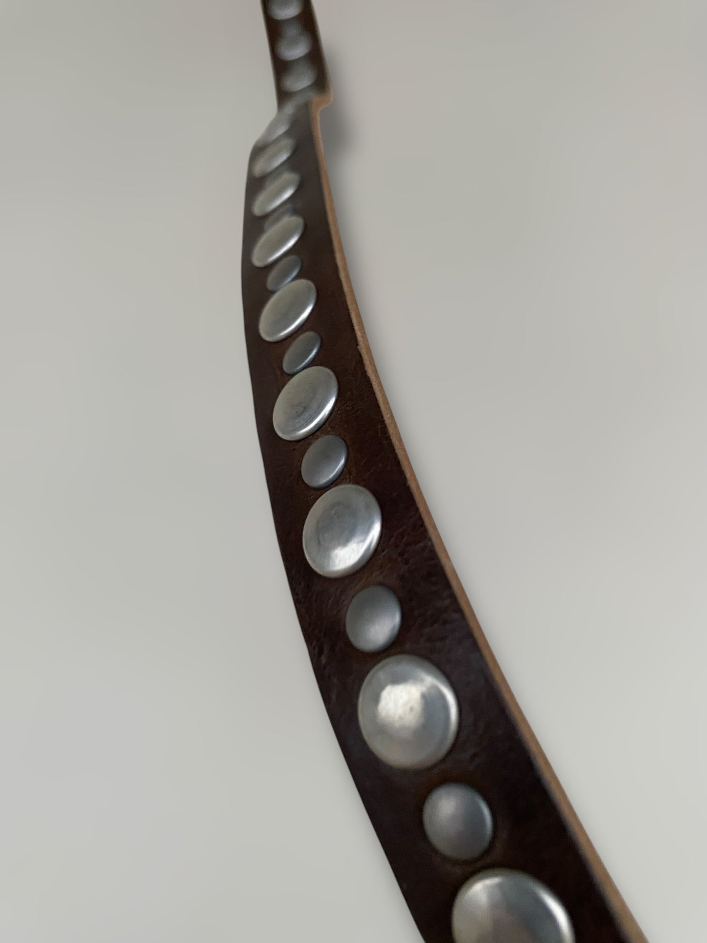 Vintage leather belt with studs