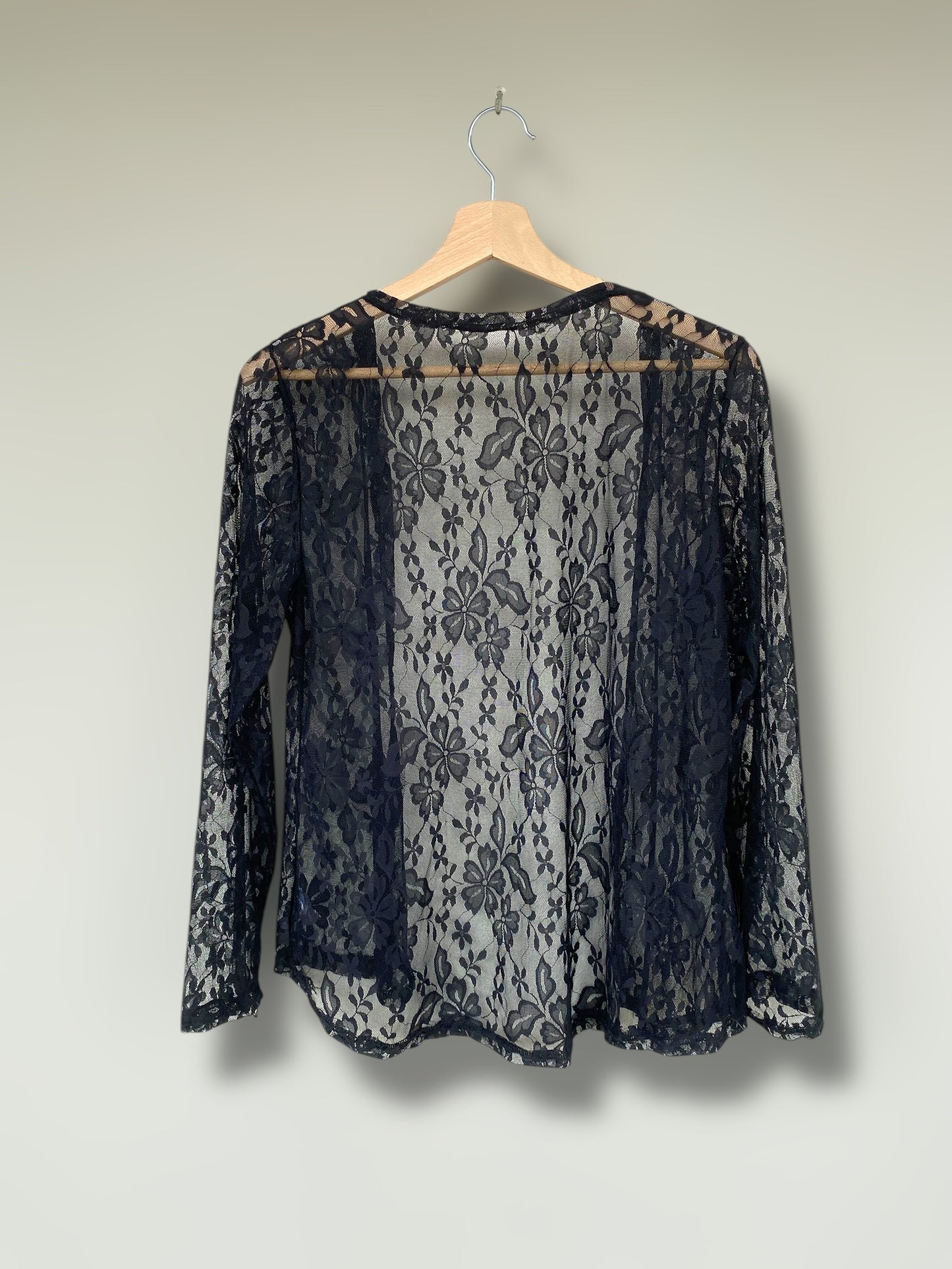 Black lace cardigan
