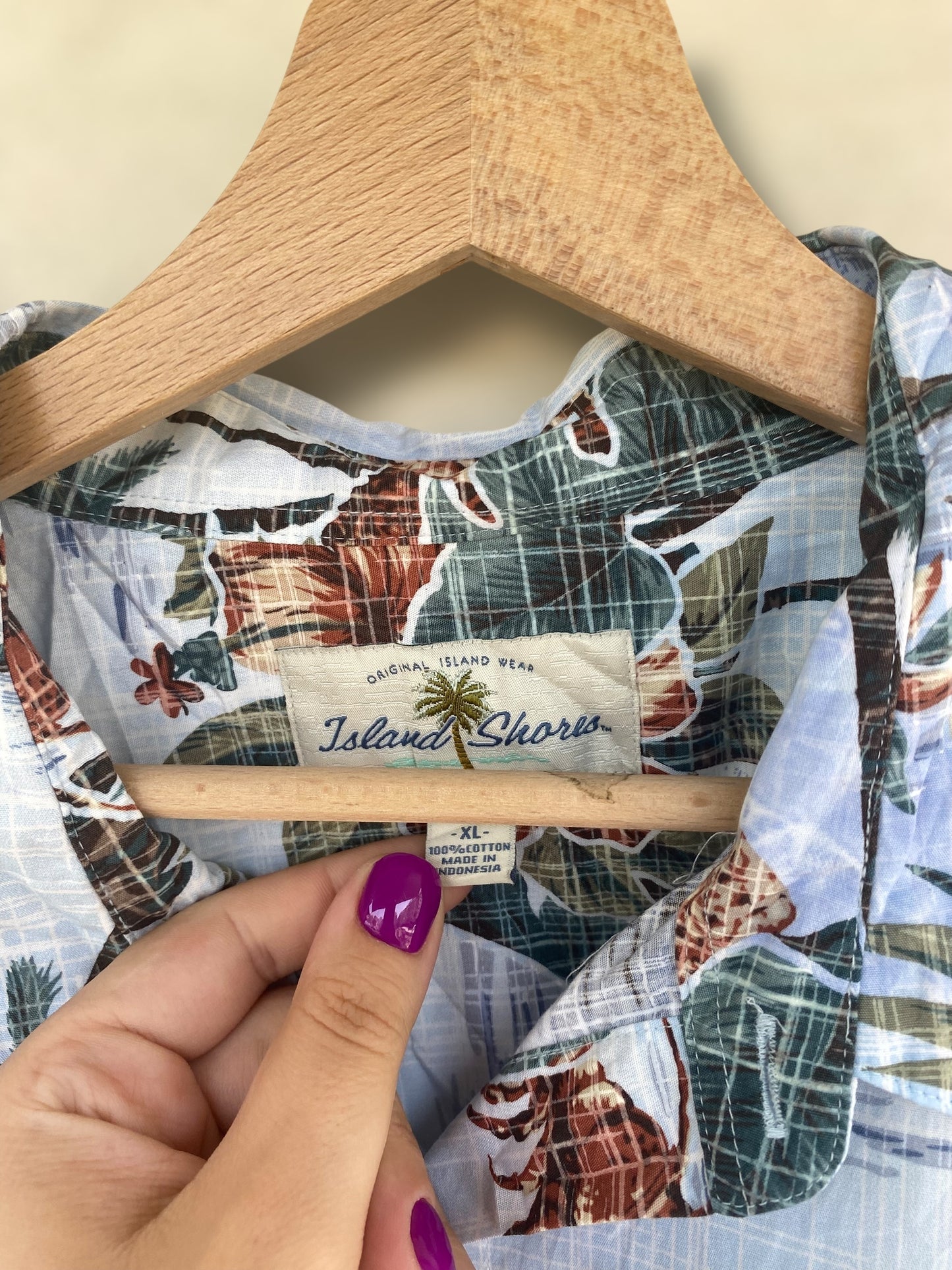 Hawaiian island vintage cotton shirt
