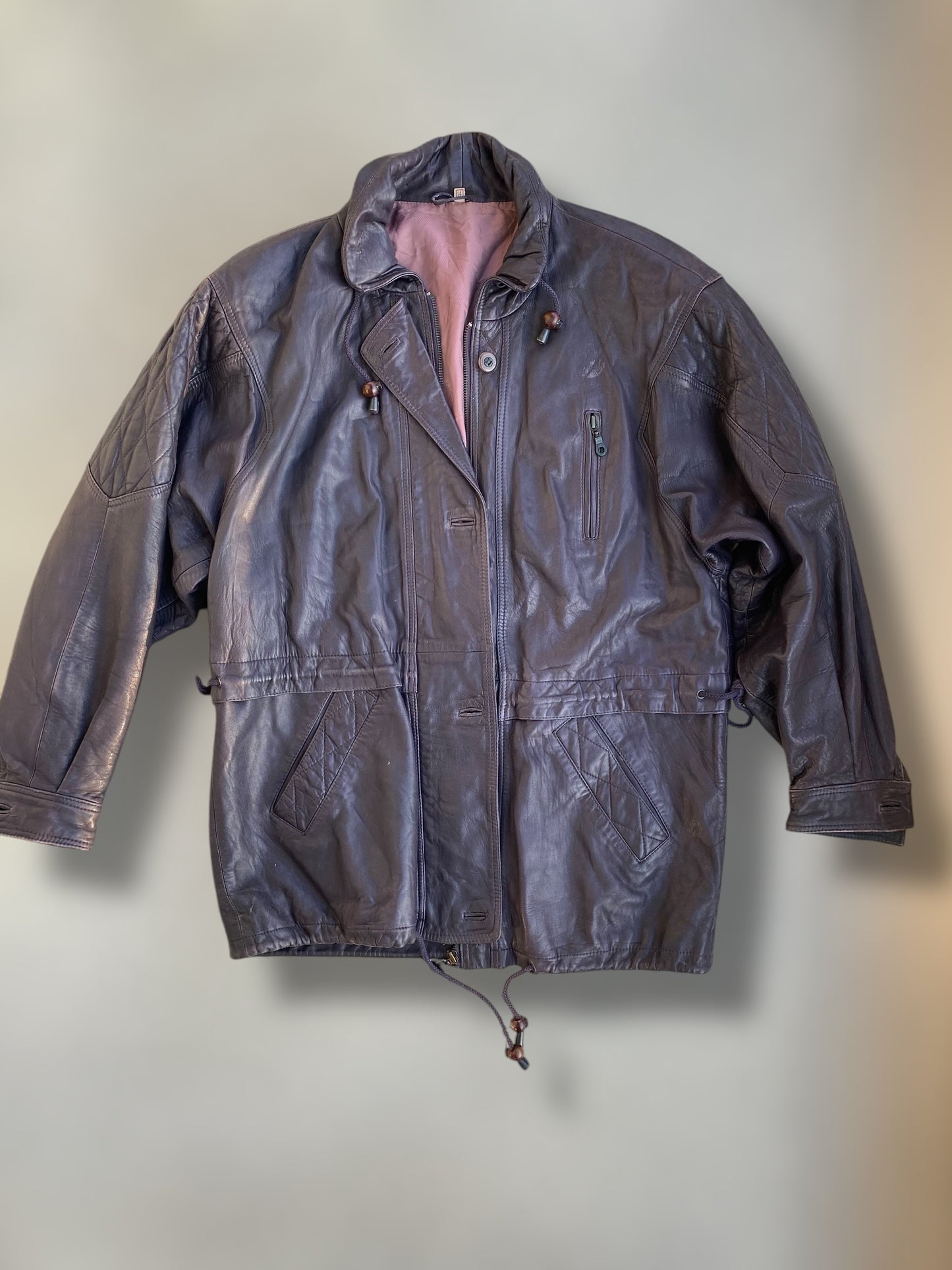 Purple vintage leather jacket