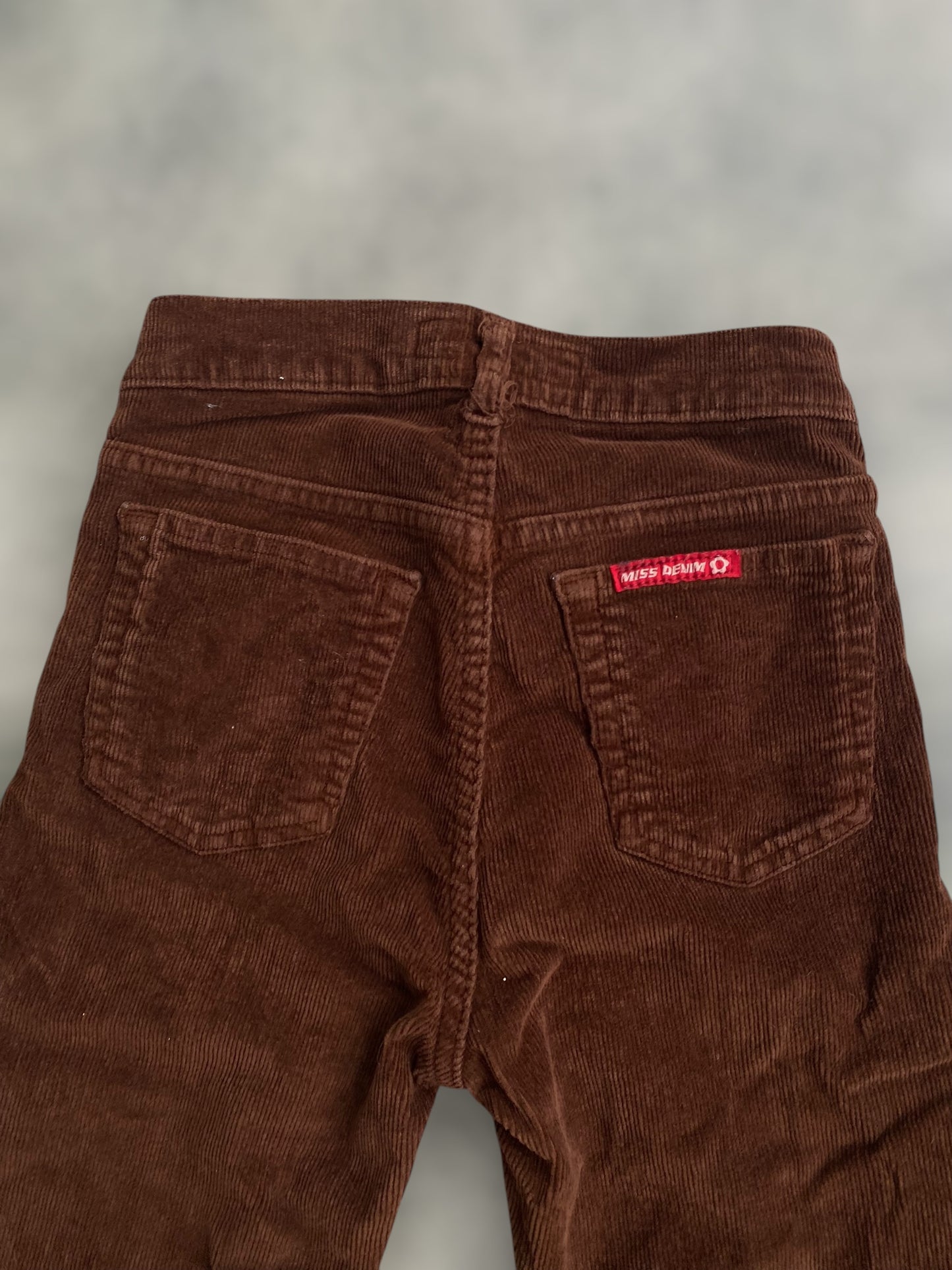 Vintage Miss denim corduroy flare reworked jean🧡🤎