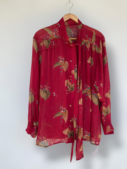 Silk light see through vintage shirt