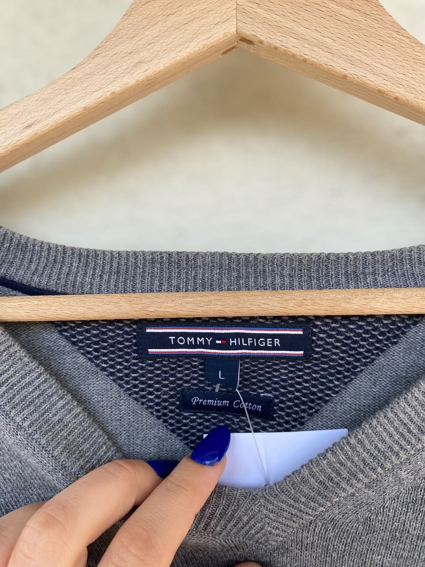 Tommy Hilfiger grey cotton sweater