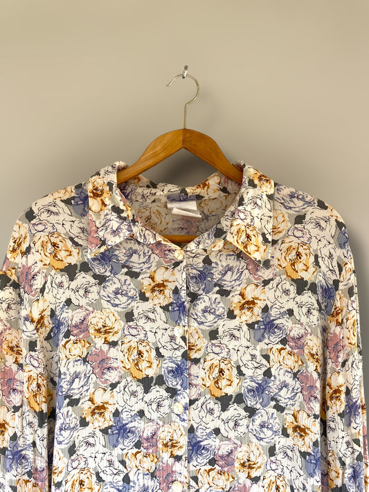 Earthy floral vintage shirt