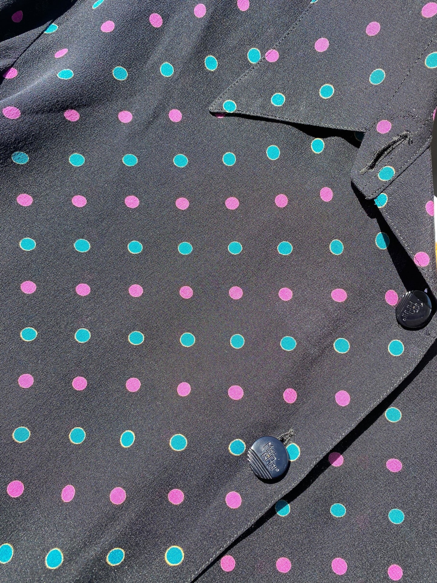 Polca dot silk vintage shirt