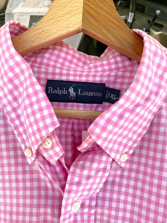 Ralph Lauren pink checkered shirt