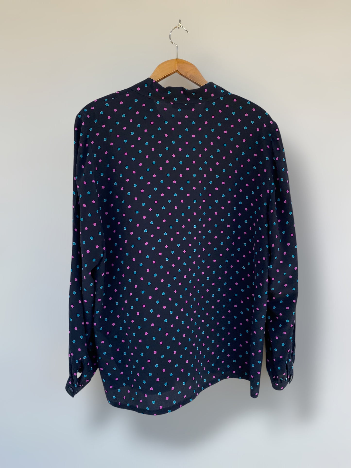 Polca dot silk vintage shirt