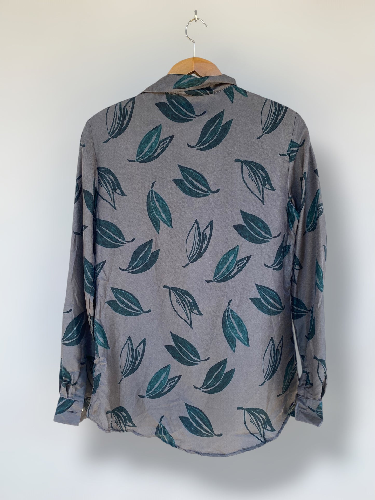 Japanese style side button silk shirt