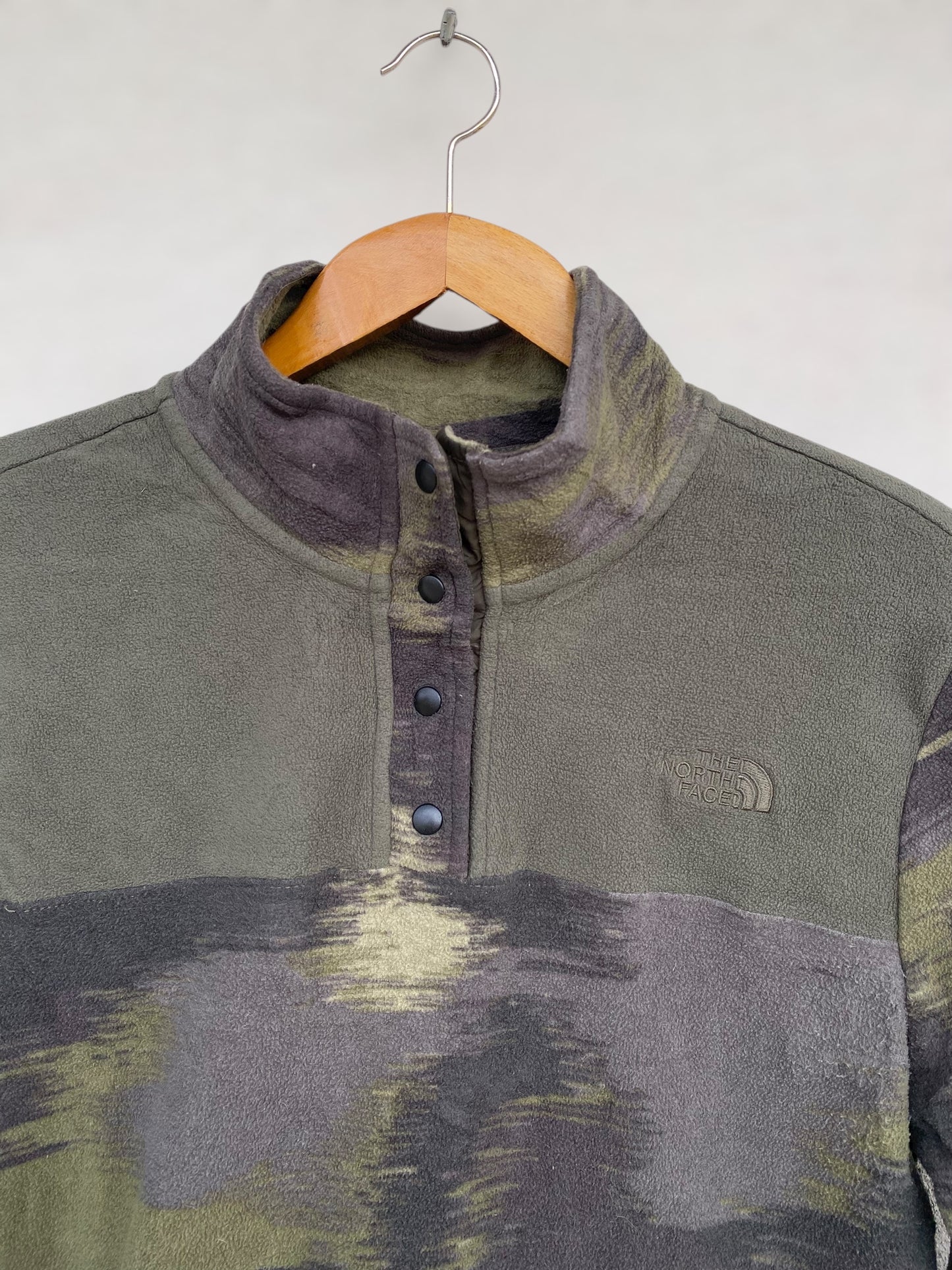 The North Face soft military print fleece (M)