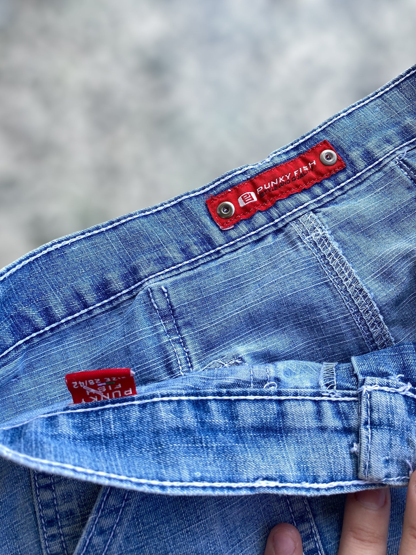Vintage cargo Jean skirt