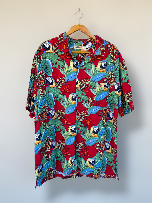 “Hawaiian parrots” vintage shirt
