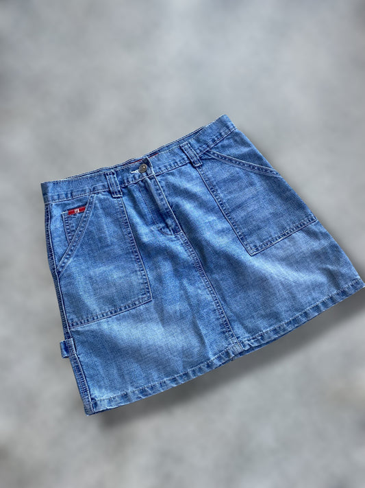 Vintage cargo Jean skirt