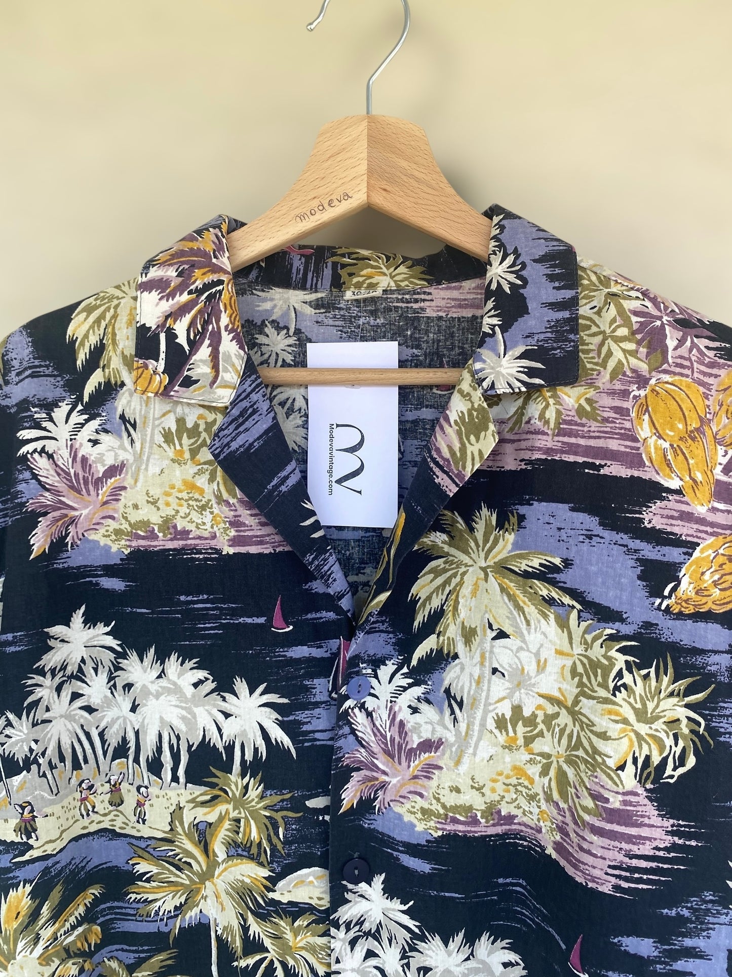 Hawaiian bananas vintage cotton shirt