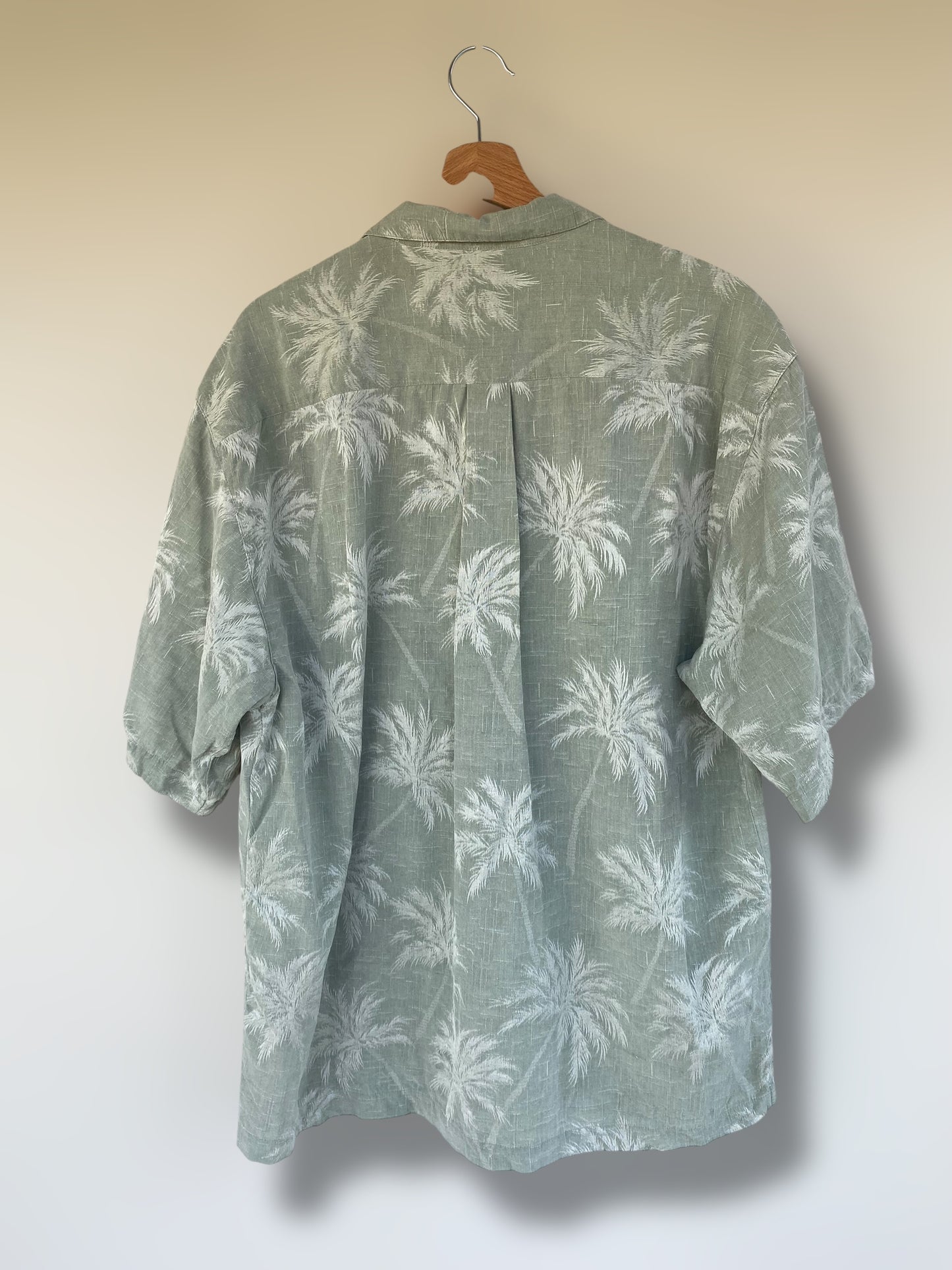 Silk mint Hawaiian shirt