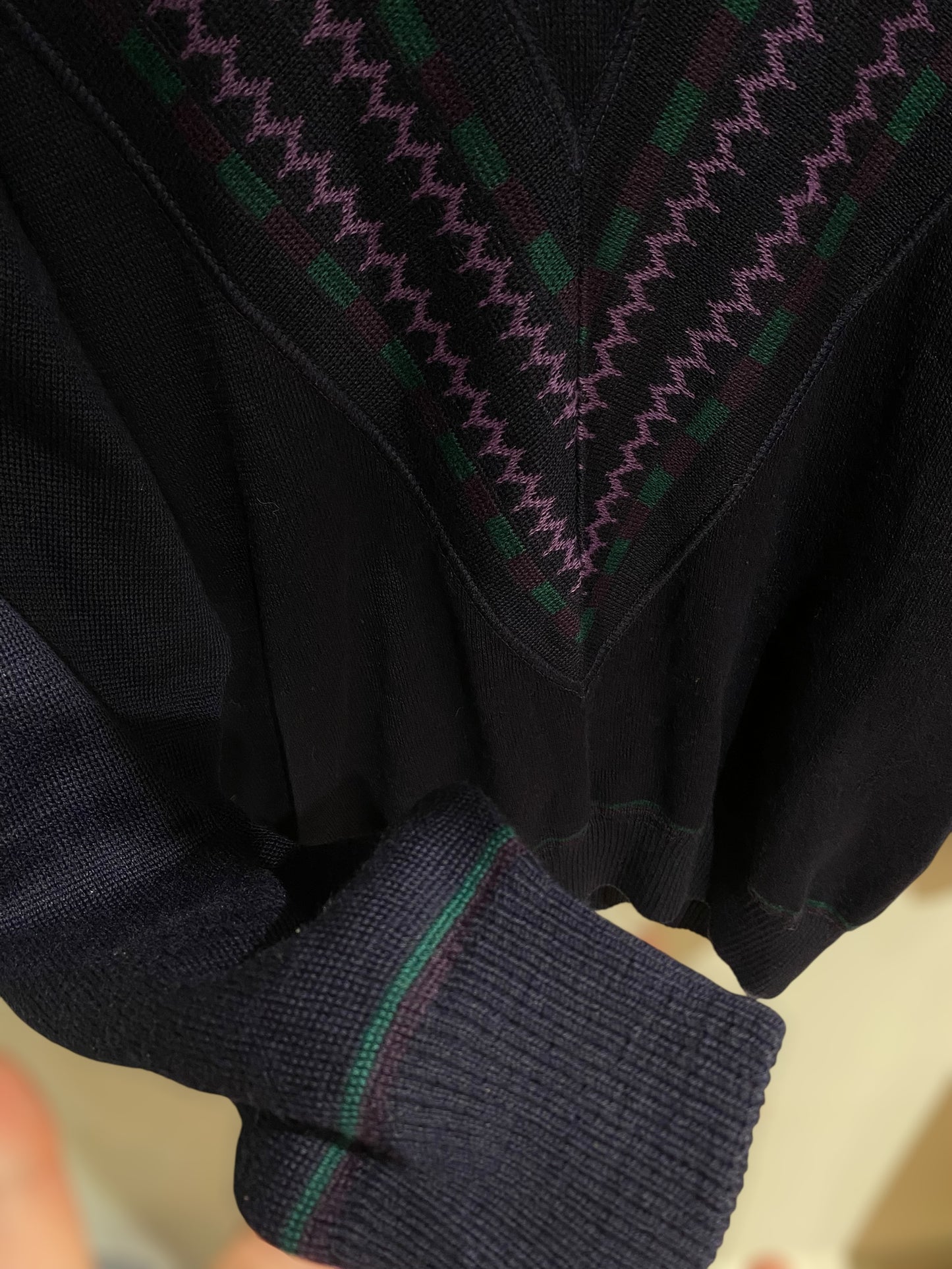Dark purple v neck sweater