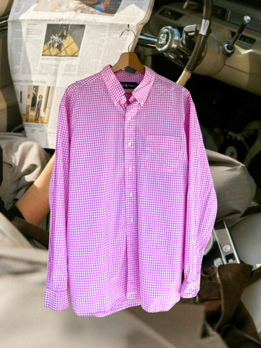Ralph Lauren pink checkered shirt
