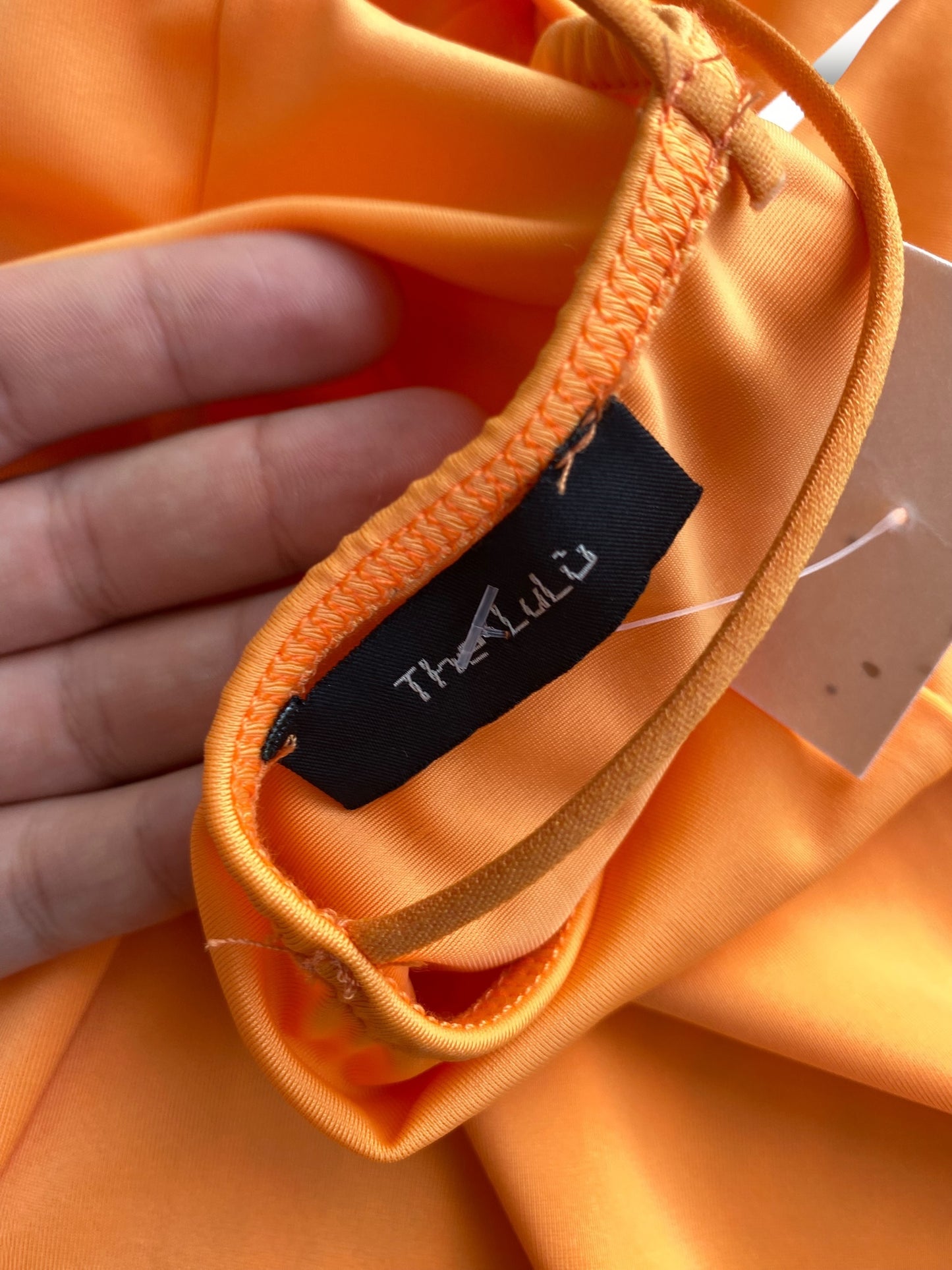 00s orange mini dress 🍊