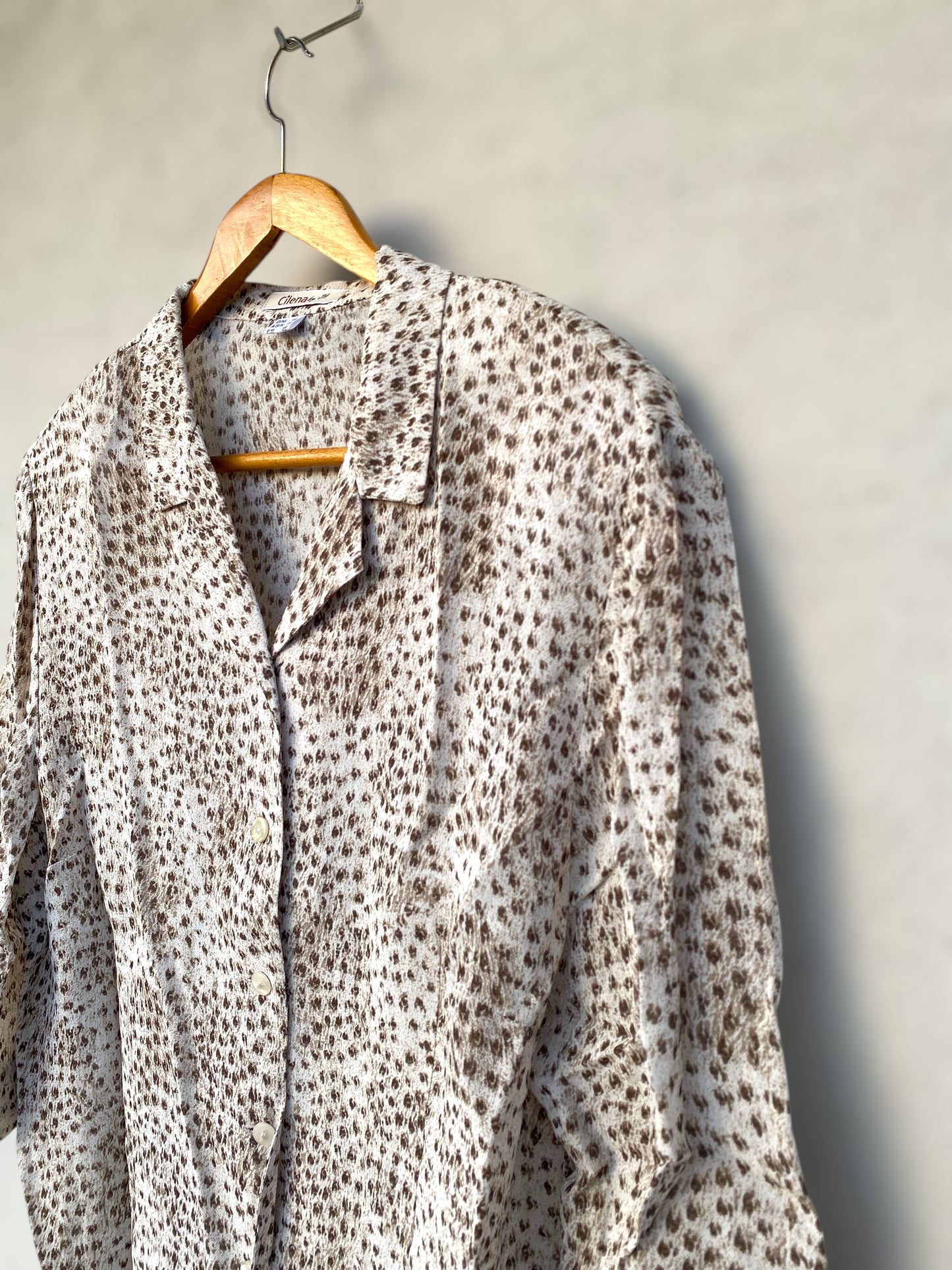 Cilena vintage shirt in animal print