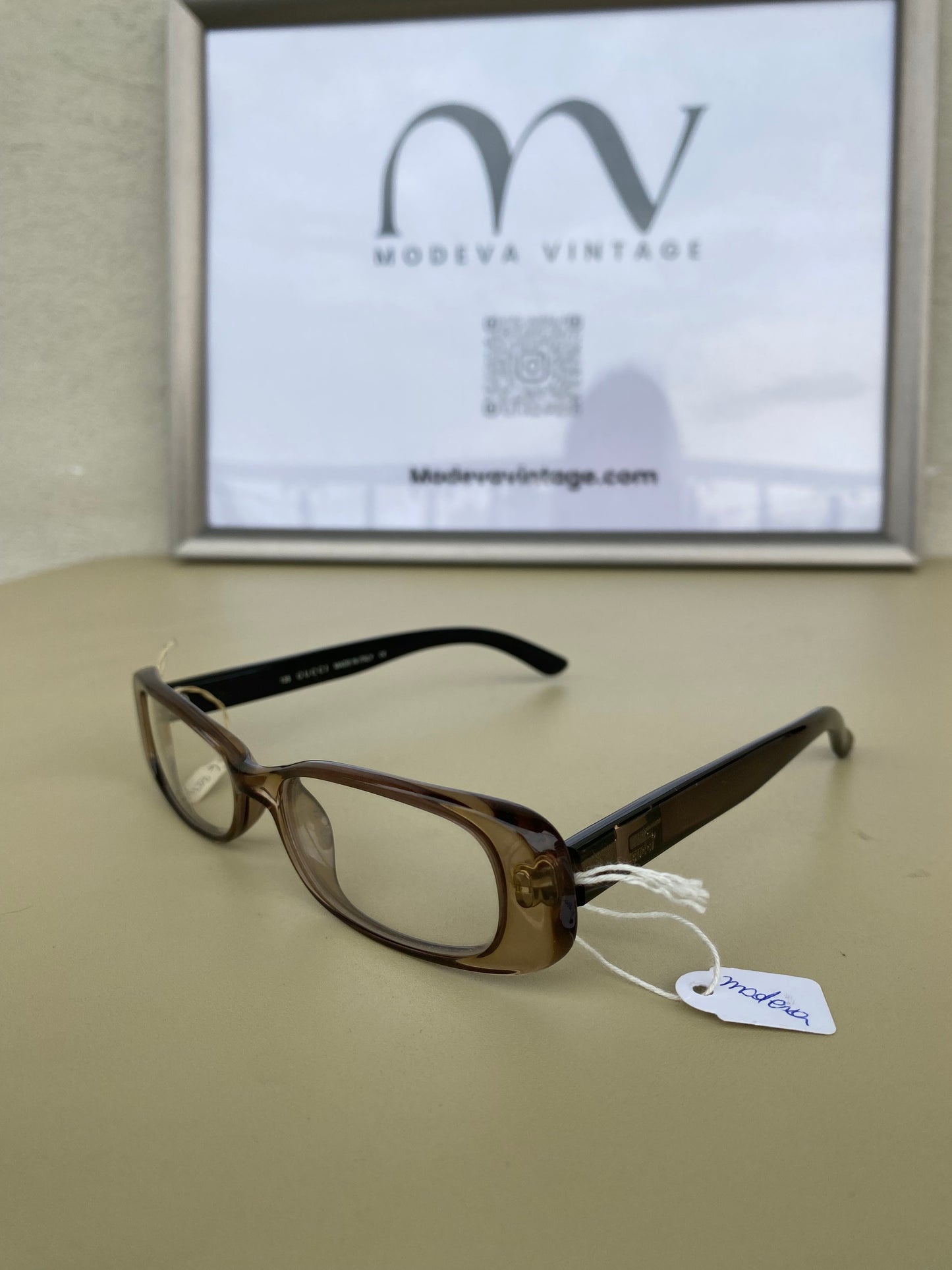 Gucci 00s eyeglasses in caramel color