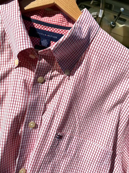 Tommy Hilfiger checkered red with white shirt