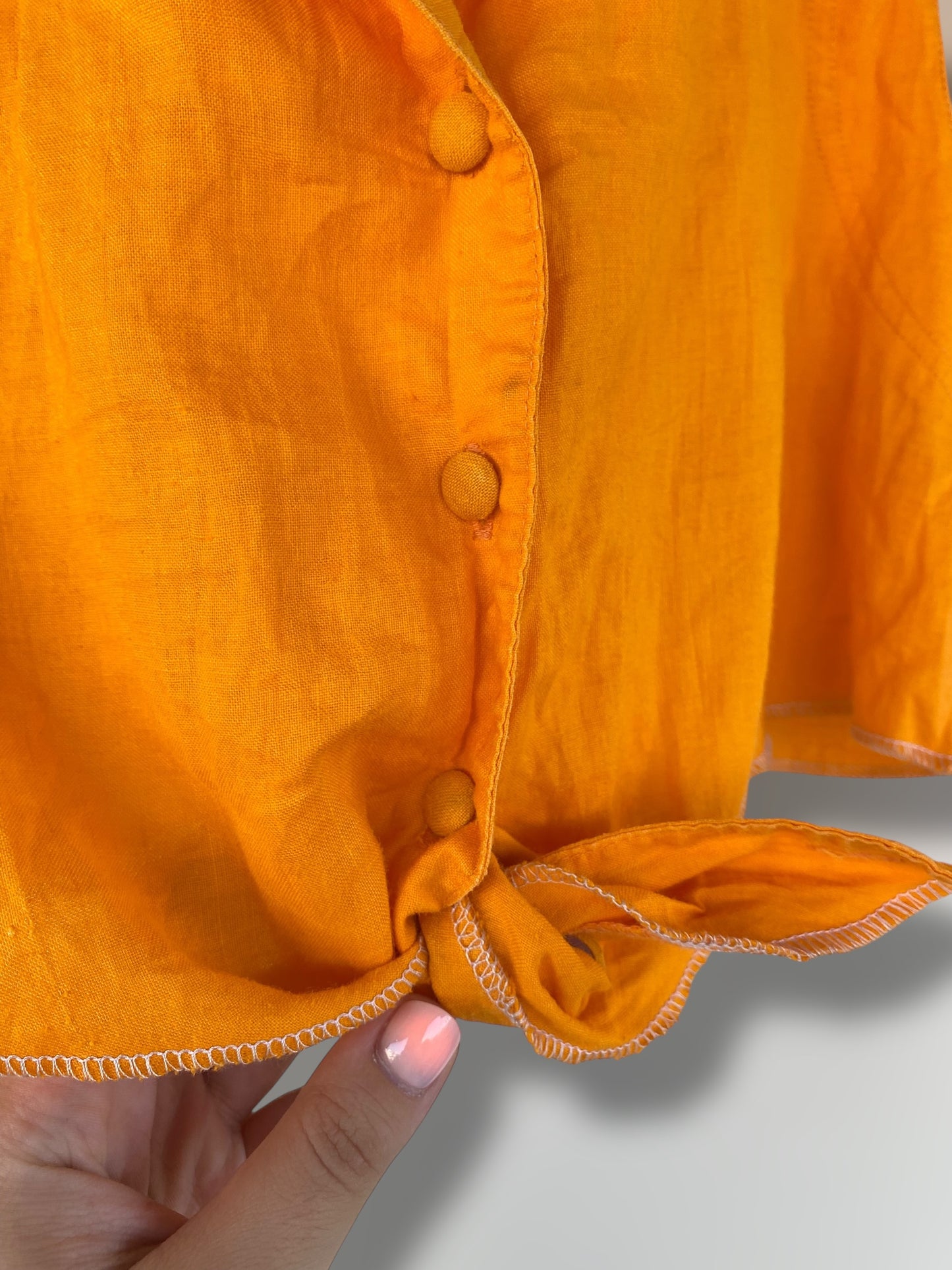 Vintage orange cropped shirt