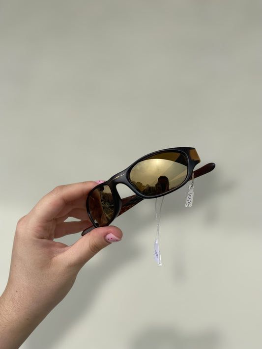 Oakley vintage sunglasses with brown frames and gold lenses