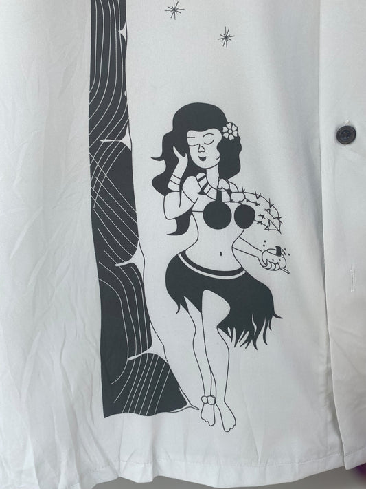 Hawaiian woman vintage shirt