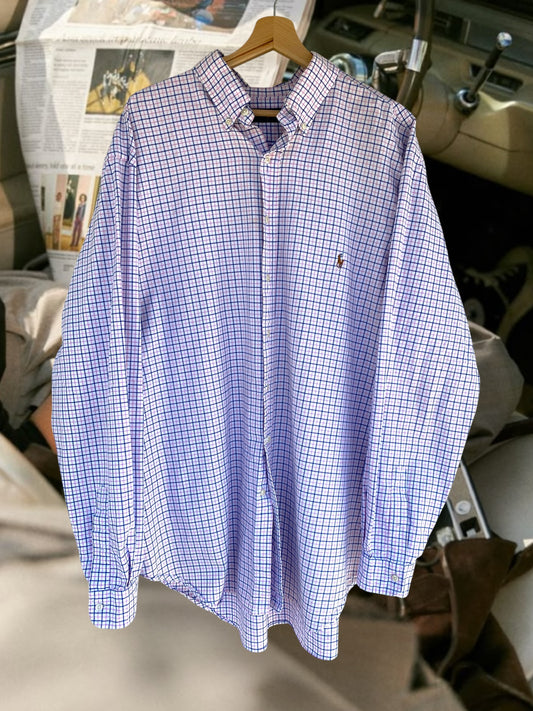 Pink and blue checkered Ralph Lauren