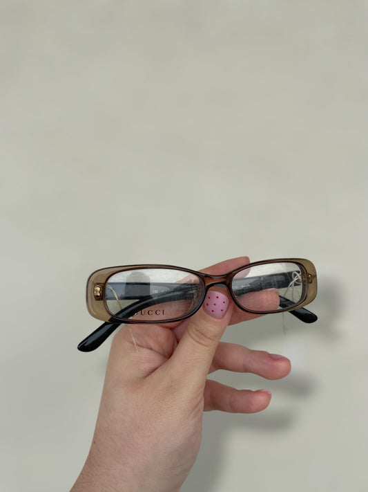 Gucci 00s eyeglasses in caramel color