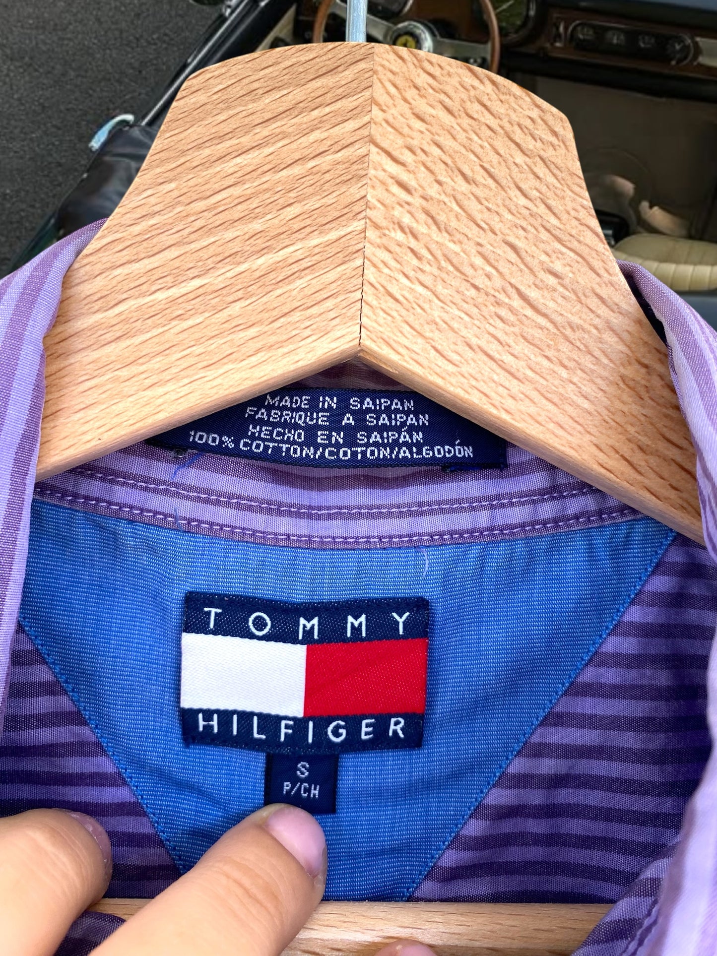 Tommy Hilfiger purple striped T-shirt