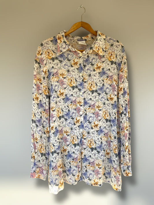 Earthy floral vintage shirt