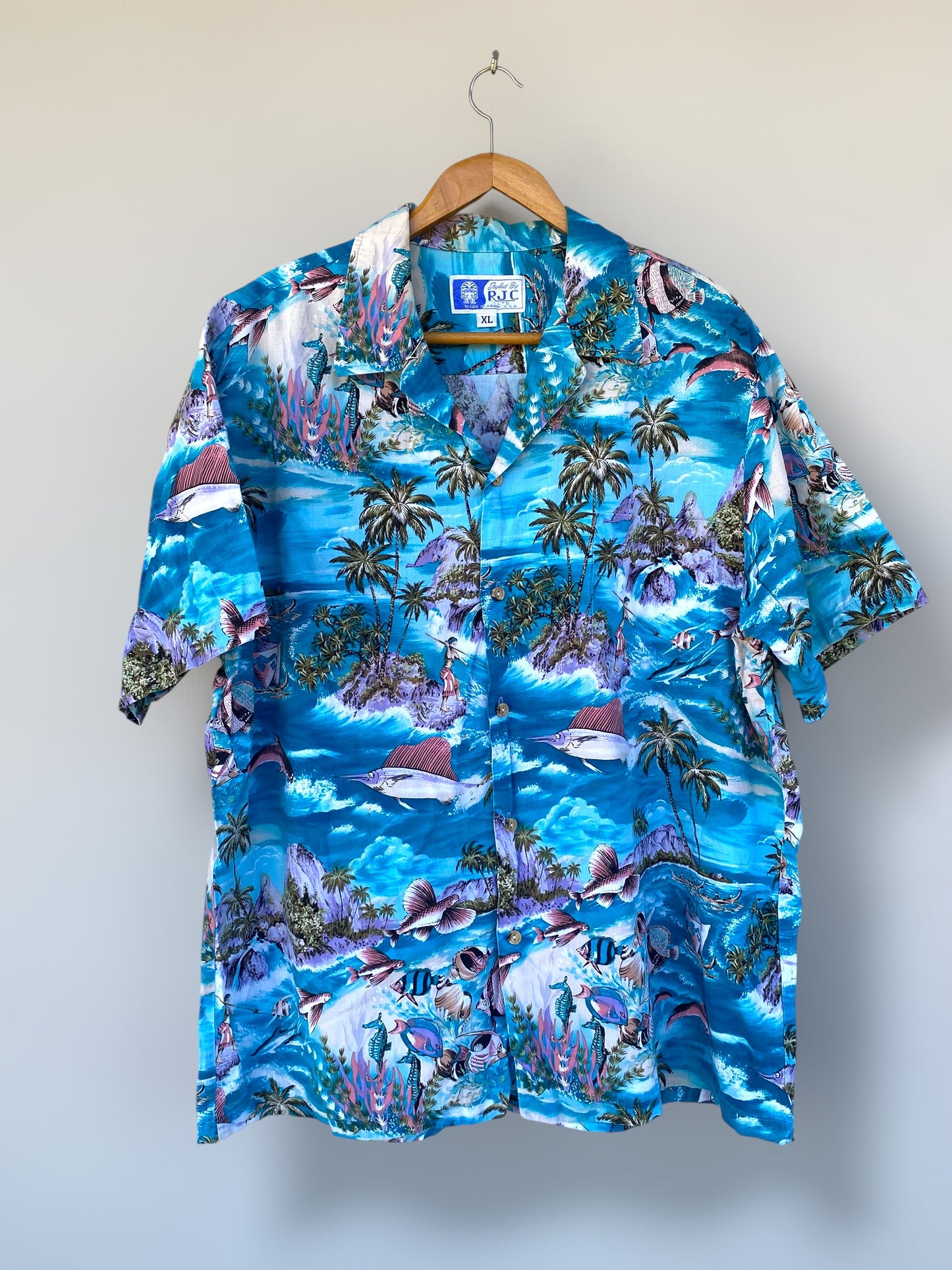 “Hawaiian bottom” vintage original Hawaiian Shirt