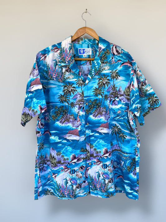 “Hawaiian bottom” vintage original Hawaiian Shirt